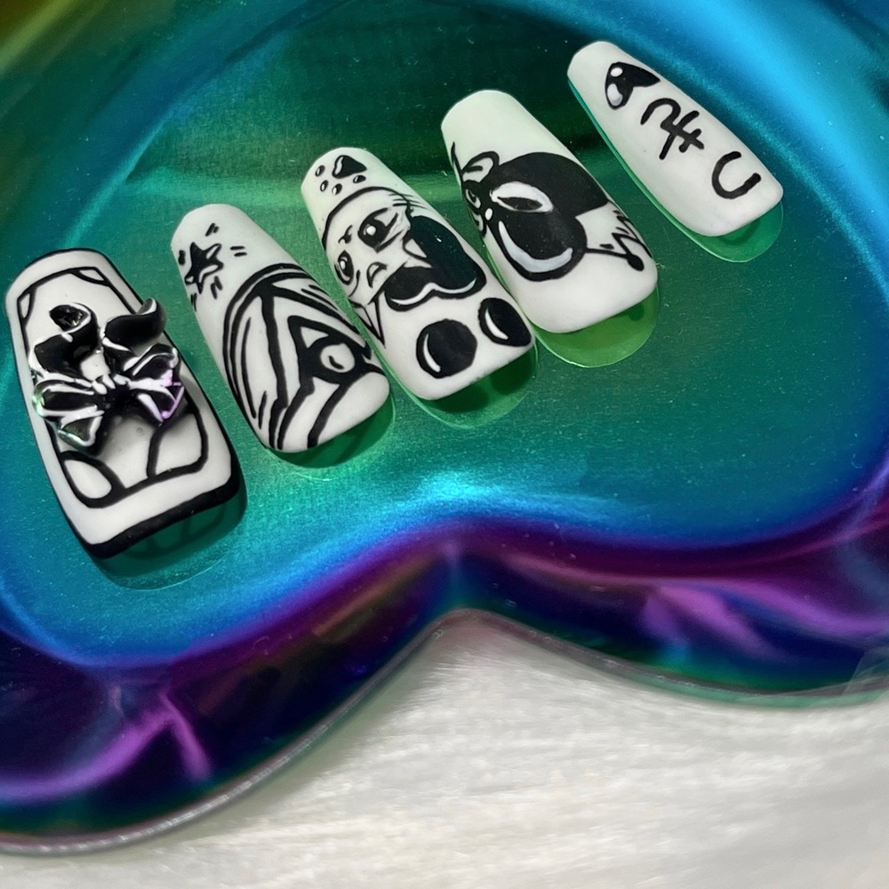 Sailor Moon pop art anime nail, acrylic and press on nails, fake nails